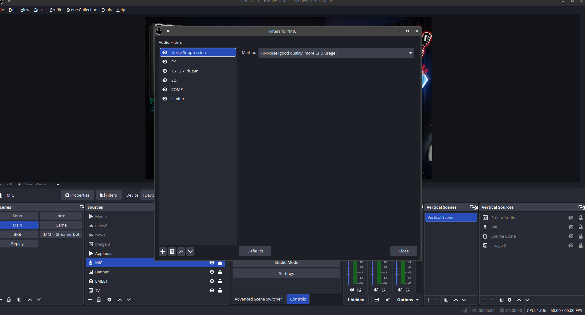 OBS Audio Filters